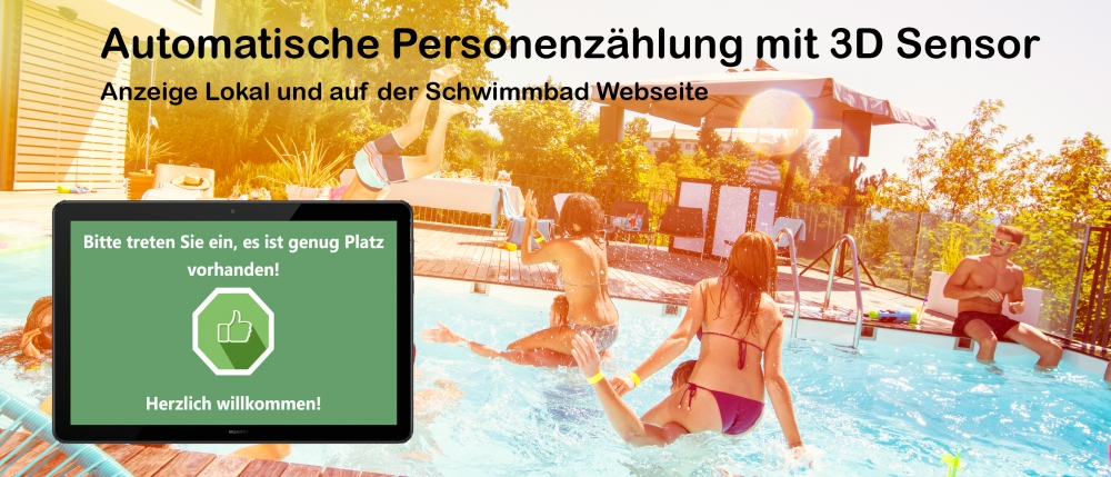 Schwimmbad-Freibad automatische Personenzählung